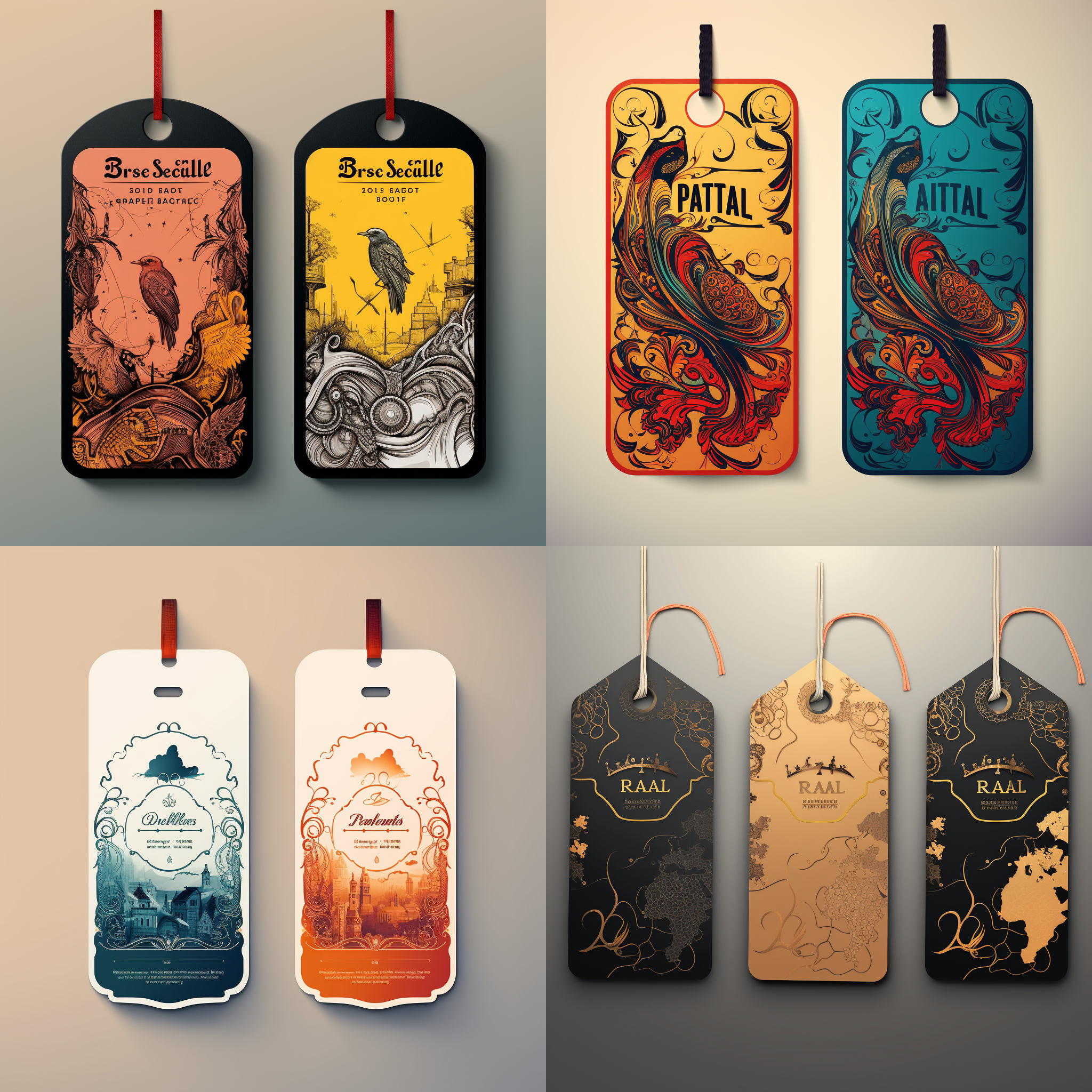 Stylish and Functional Hanging Tags for Enhanced Product Presentation
